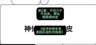 第2节：【物理手段】不动刀子不刮皮，神仙难救病树皮，课程：《经济作物冬季清园&middot;实战防坑指南》#识农AI