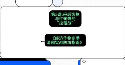 第5节：【柑橘清园】采后恢复与红蜘蛛的&ldquo;拉锯战&rdquo;，课程：《经济作物冬季清园&middot;实战防坑指南》#识农AI